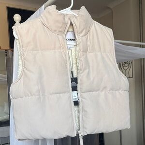 Fashion Nova Light Beige Puffer Vest